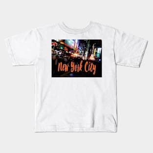 Times Square At Night Kids T-Shirt